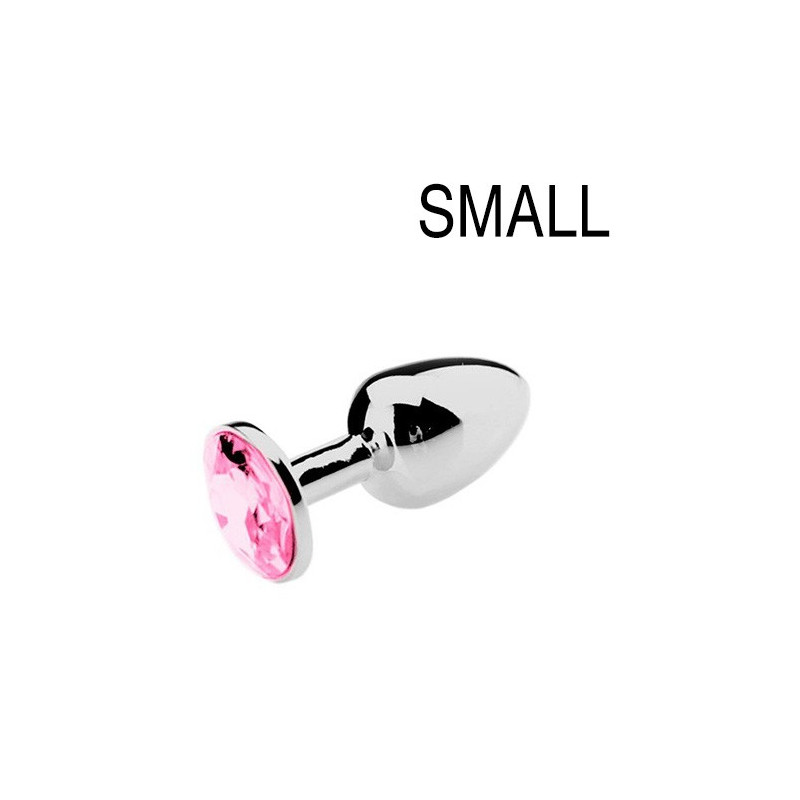 Generique Plug Bijou Strass Rose - SMALL 6.5 x 2.7cm